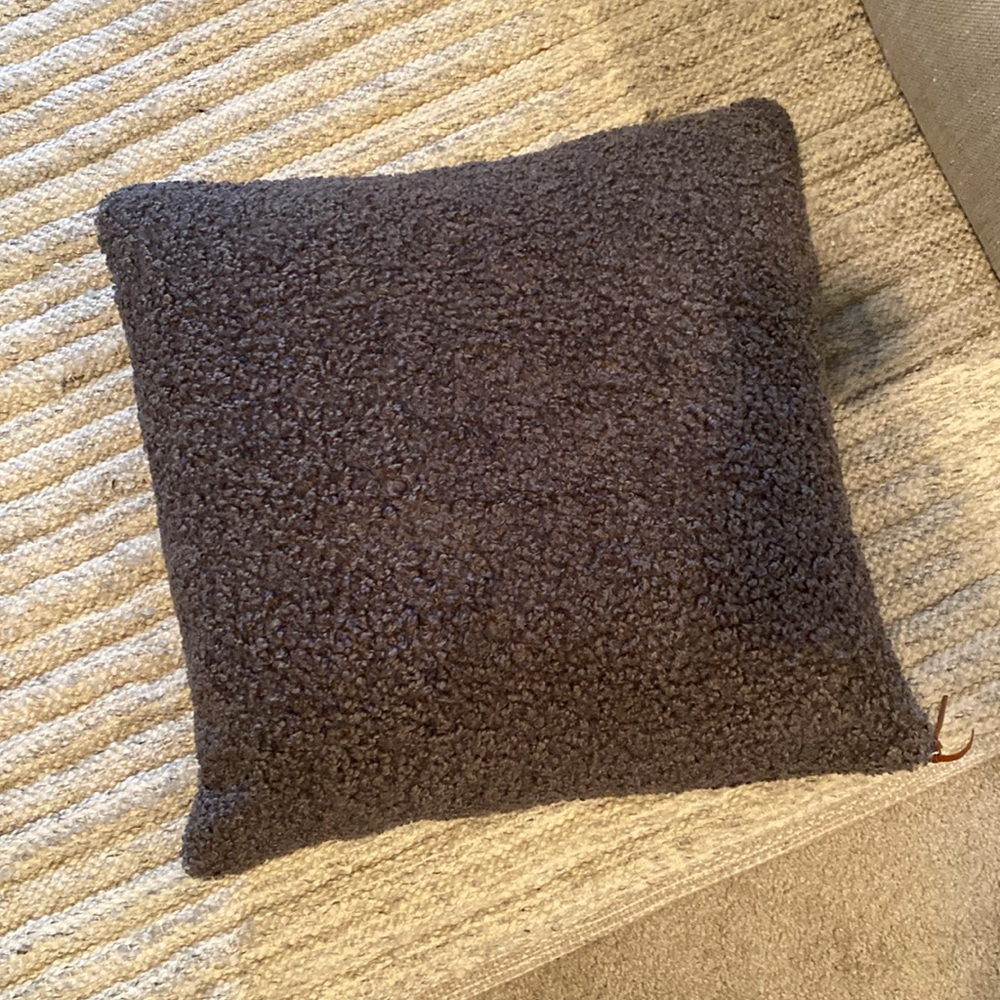 *Target Dark Grey Square Teddy Throw Pillow